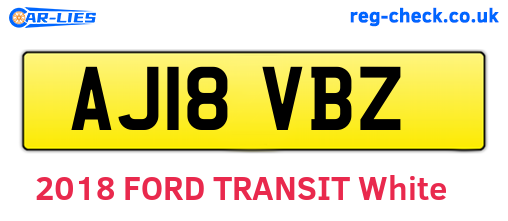 AJ18VBZ are the vehicle registration plates.