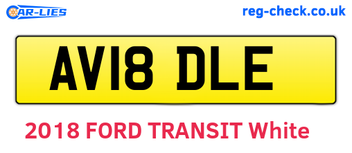 AV18DLE are the vehicle registration plates.