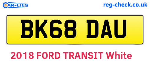 BK68DAU are the vehicle registration plates.