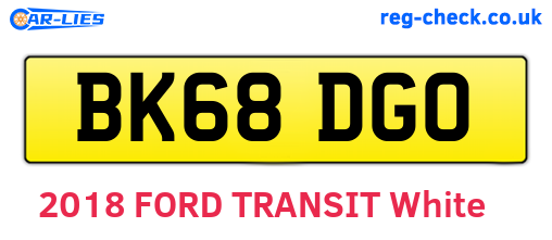 BK68DGO are the vehicle registration plates.
