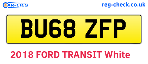 BU68ZFP are the vehicle registration plates.