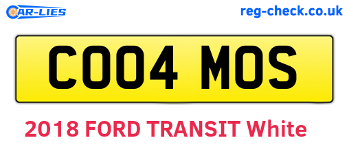 CO04MOS are the vehicle registration plates.