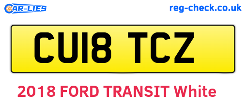 CU18TCZ are the vehicle registration plates.