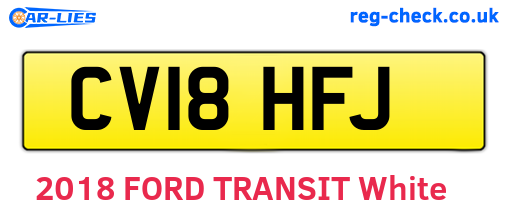 CV18HFJ are the vehicle registration plates.