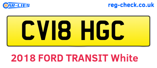 CV18HGC are the vehicle registration plates.