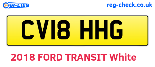 CV18HHG are the vehicle registration plates.