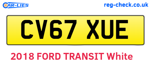 CV67XUE are the vehicle registration plates.