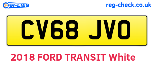CV68JVO are the vehicle registration plates.