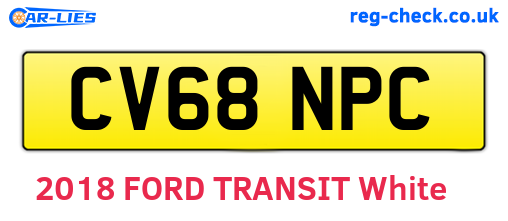 CV68NPC are the vehicle registration plates.