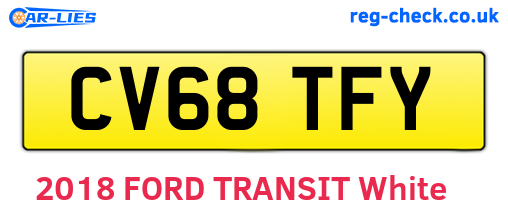 CV68TFY are the vehicle registration plates.