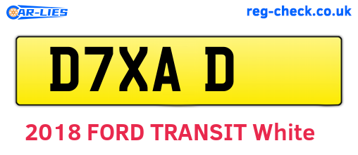 D7XAD are the vehicle registration plates.