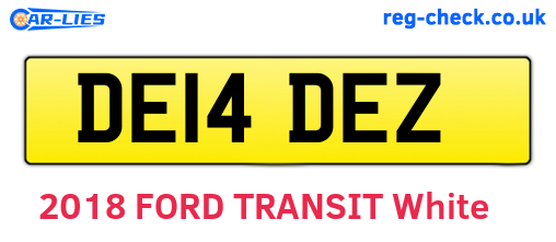DE14DEZ are the vehicle registration plates.