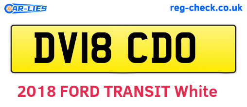 DV18CDO are the vehicle registration plates.