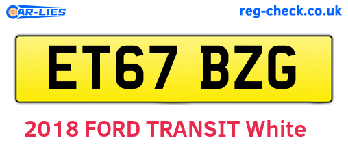ET67BZG are the vehicle registration plates.