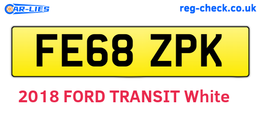 FE68ZPK are the vehicle registration plates.