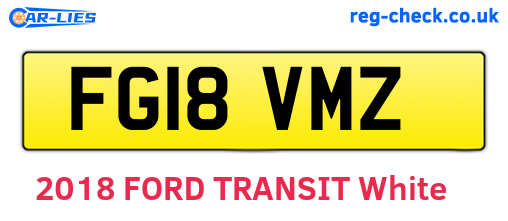 FG18VMZ are the vehicle registration plates.