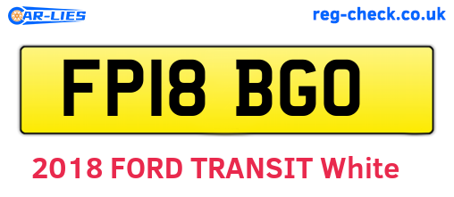 FP18BGO are the vehicle registration plates.