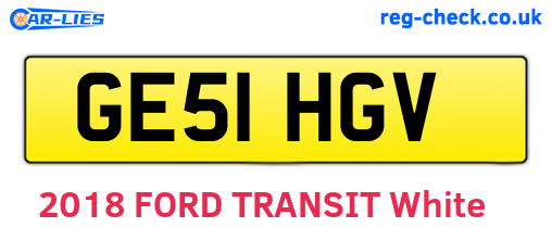 GE51HGV are the vehicle registration plates.