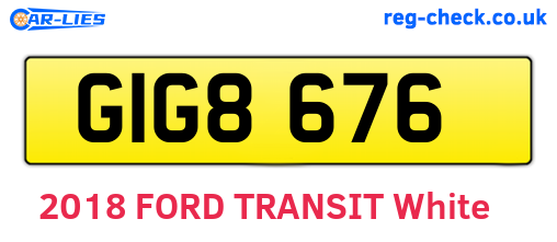 GIG8676 are the vehicle registration plates.