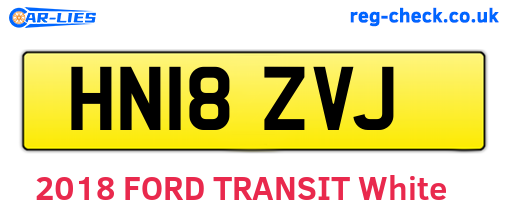 HN18ZVJ are the vehicle registration plates.