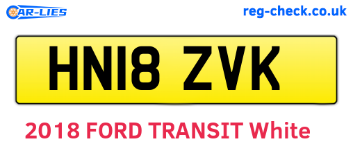 HN18ZVK are the vehicle registration plates.