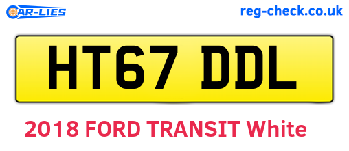 HT67DDL are the vehicle registration plates.