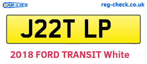 J22TLP are the vehicle registration plates.