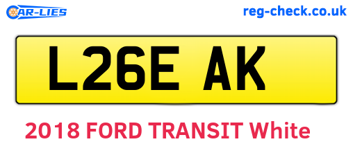 L26EAK are the vehicle registration plates.