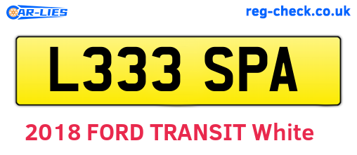 L333SPA are the vehicle registration plates.