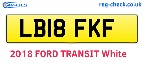 LB18FKF are the vehicle registration plates.