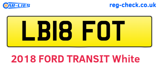 LB18FOT are the vehicle registration plates.