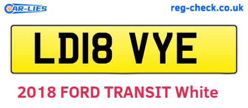 LD18VYE are the vehicle registration plates.