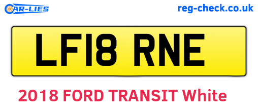 LF18RNE are the vehicle registration plates.