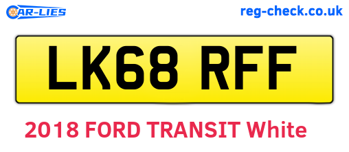 LK68RFF are the vehicle registration plates.