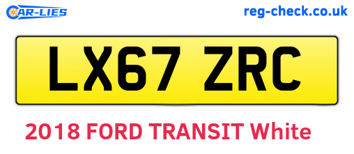 LX67ZRC are the vehicle registration plates.