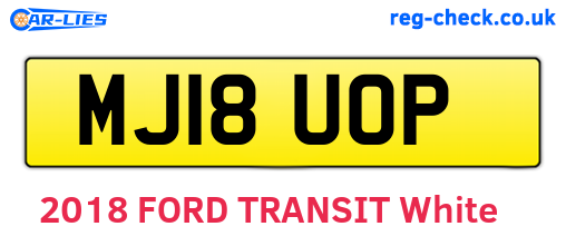 MJ18UOP are the vehicle registration plates.
