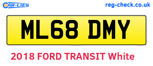 ML68DMY are the vehicle registration plates.