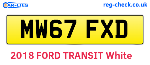 MW67FXD are the vehicle registration plates.