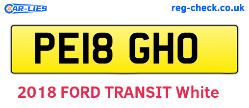 PE18GHO are the vehicle registration plates.