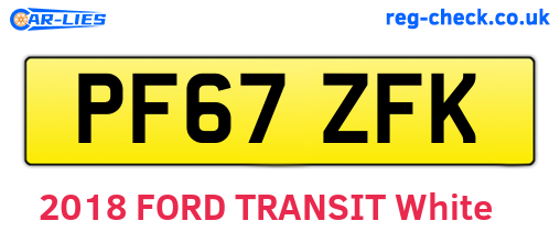 PF67ZFK are the vehicle registration plates.