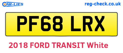 PF68LRX are the vehicle registration plates.