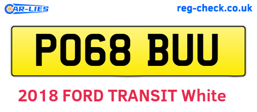 PO68BUU are the vehicle registration plates.