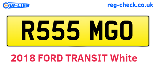 R555MGO are the vehicle registration plates.