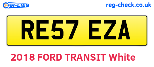 RE57EZA are the vehicle registration plates.