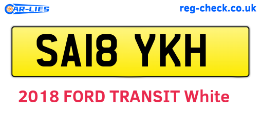 SA18YKH are the vehicle registration plates.