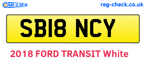 SB18NCY are the vehicle registration plates.