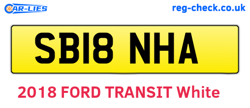 SB18NHA are the vehicle registration plates.