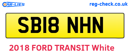 SB18NHN are the vehicle registration plates.