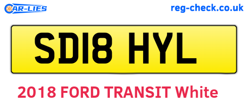 SD18HYL are the vehicle registration plates.