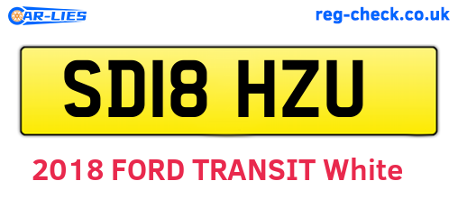 SD18HZU are the vehicle registration plates.